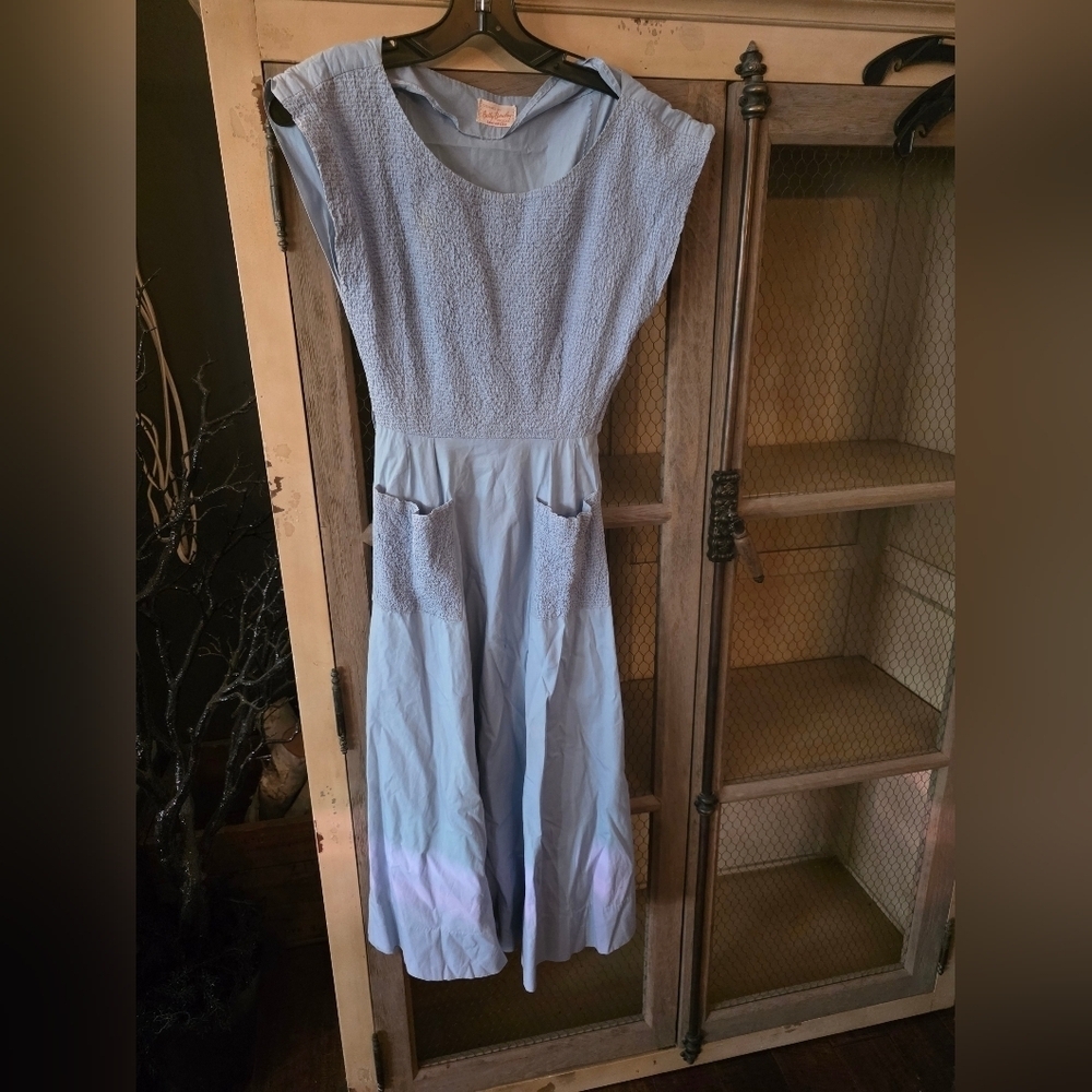 Light Blue Textured Jumpsuit